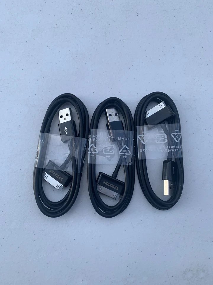 3 Pack 30pin to USB Charger Data Sync Cable For Samsung Galaxy Tab 2 - 1 meter - Image 1 of 1
