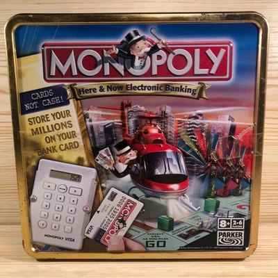 Monopoly Here & Now Electronic Banking 2005 Very RARE Tin Box Complete Working - Image 1 of 4