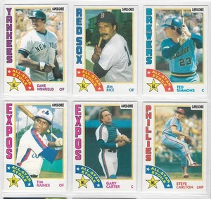1984 O-Pee-Chee 6 Karten Hall of Fame All-Star Lot. NR-POSTFRISCH (keine Dubletten) - Bild 1 von 2