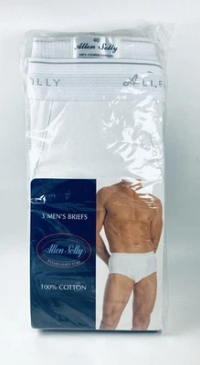De Colección ALLEN SOLLY 3pk Calzoncillos Ropa Interior Blanco Algodón Para Hombres Talla 40 Tighty Whities Nuevo en Paquete Foto 1 de 4