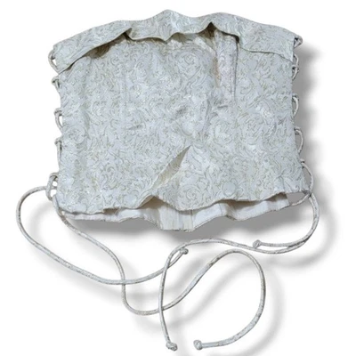 Винтажный корсет Zum Zum от Niki Livas размер 3/4 золотистый металлик с акцентом пейсли союз - Изображение 1 из 4