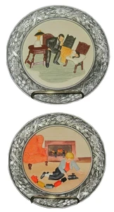 EIN SEBASTIAN MINIATUR SP Es war eine Zeit 6" HUDSON ZINNTELLER LOT o 2 - Bild 1 von 7