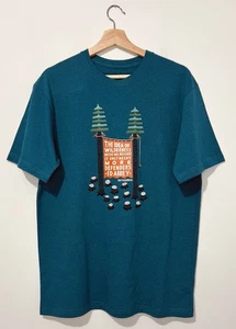 Camiseta Patagonia Para Hombres Calce Regular M Mezcla de Algodón Verde azulado Cuello Redondo Manga Corta - Imagen 1 de 5