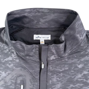 Peter Millar Golf Vest Mens XL Black Camo Hyperlight Hybrid Whisper Rock - Picture 1 of 8