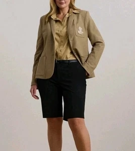 Lauren Ralph Lauren Shorts Damen 20W Schwarz Stretch Komfort Bermuda Golf Preppy - Bild 1 von 18