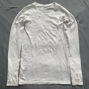 LULULEMON Mujer Talla 6 Swiftly Tech Manga Larga Crew Blanco - Imagen 1 de 8