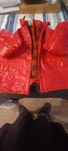 Vintage Kmart Heavy PVC Rain Jacket Size Large **READ**Free Shipping See Pics - Picture 1 of 6