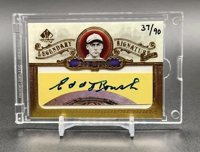 2006 SP Legendary Cuts Signatures Edd Roush HALL OF FAME CUT AUTO SP/90 - Image 1 of 4