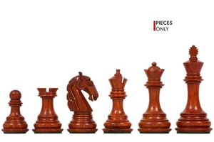 The New Columbian Staunton Series Chess Pieces in Bud Rosewood & Box wood - 3.8" - Picture 1 of 7