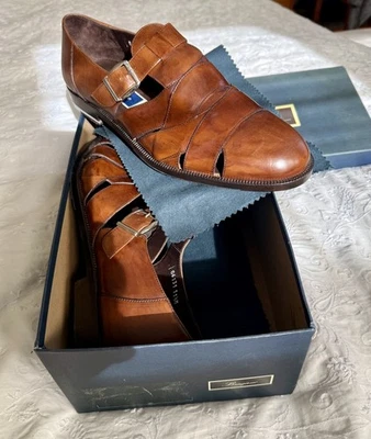 Vintage Bragano Cole Haan Leather Woven Fisherman NIB Men's Sandals Shoes 11.5 M - Image 1 of 3