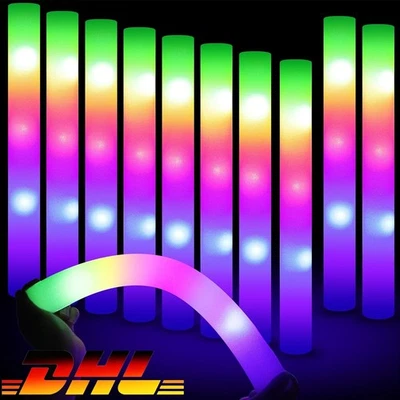 10 Pezzi Bacchette Luminose Asta Luminosa LED Bacchetta Lampeggiante Glow Stick Set Glowstick 3 Modalità - Immagine 1 di 4