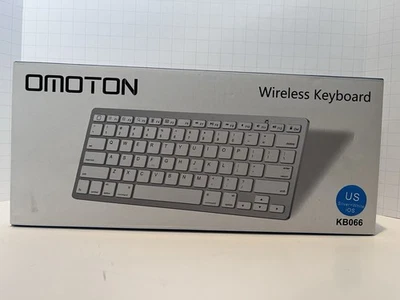 OMOTON Ultra-Slim Wireless Keyboard Model #KB066 - Gray - New in open Box o - Image 1 of 4