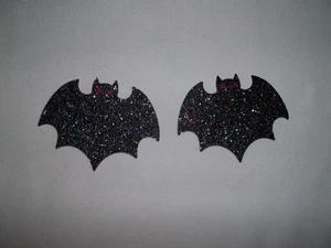 Romwe Glitzer Fledermaus Brustwarzenabdeckungen Schwarz Nip Goth Kawaii Darksynth - Bild 1 von 2