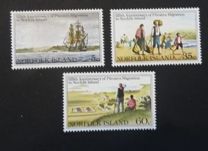 Norfolk Islands, #277-79 Arriving at Norfolk Island, unused MNH/OG (1980) - Picture 1 of 2