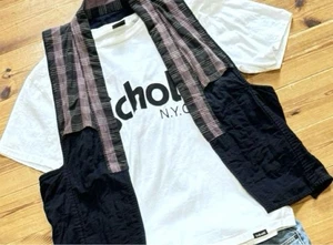 Alte Stoffweste, Sashiko Weste, indigo gefärbte Weste, Haori, Weste - Bild 1 von 16