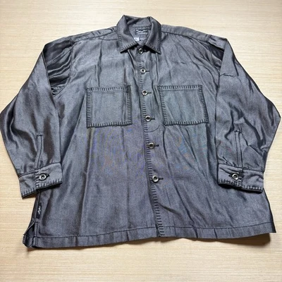 Chaqueta Jean Karl Kani Vintage Años 90 Y2K Denim Brillante Grande Cyber Goth Punk Hip Hop Foto 1 de 4