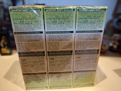 Tres (3) tinte permanente para el cabello Clairol Balsam, 611 color de cabello marrón medio nuevo Foto 1 de 3