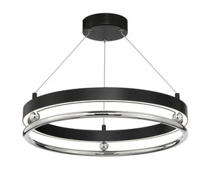 Metropolitan N7992-L Grande Illusion 21"W LED Semi-Flush Ceiling - Coal / - Picture 1 of 1