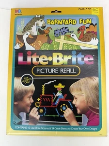 Vintage 1988 Lite-Brite Barnyard Fun Picture Refill Set Milton Bradley MB - Picture 1 of 6