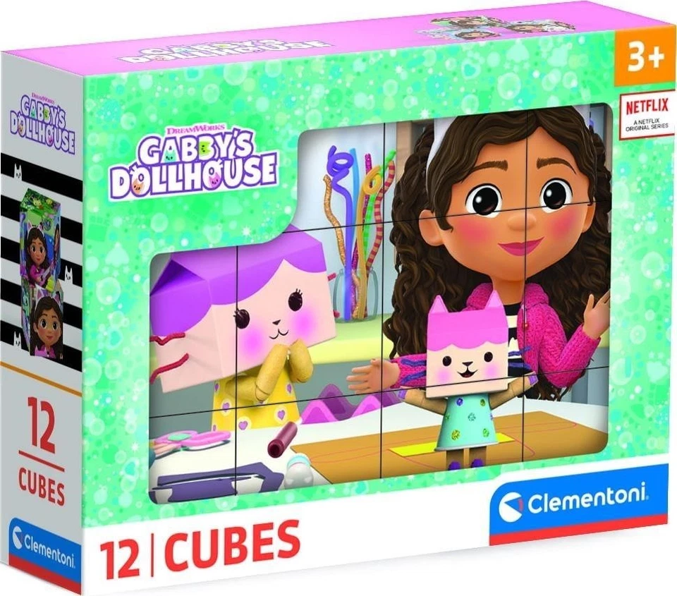 Puzzle - Clementoni: Puzzle Cubi 12 Pz - Gabby's Dollhouse - Immagine 1 di 1