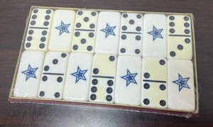 Puremco Dominoes ~Blue & White Star~Professional Extra Thick SEALED New Vintage - Picture 1 of 9