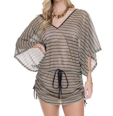 Luli Fama Sheer Cover Up V Neck Dress Sz Small Resort - Image 1 of 4