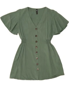 Vestido camisero para mujer ZARA UK 12 medio verde Lyocell BE11 - Imagen 1 de 3