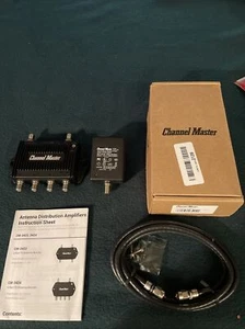 Channel Master 4 Output TV Antenna Distribution Amplifier CM-3424 - Picture 1 of 11