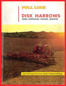 32 Page IH International Harvester Full Line Disk Harrows Brochure Fast Hitch - Picture 1 of 16