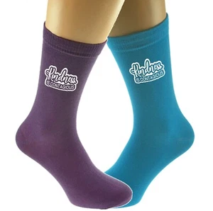 Kindness is contagious Anti Bullying Odd Socks Purple Turquoise Socks - N1214 - Picture 1 of 1