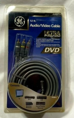 (NEW) 12FT GOLD PLATED RCA Composite Audio/Video Cable RED/WHITE/YELLOW - Image 1 of 2