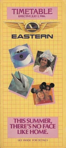 Eastern Airlines system timetable 7/2/86 [308EA] Buy 4+ save 25% - Picture 1 of 1