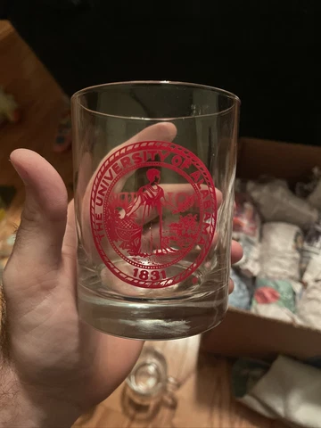 Vintage Rare The University Of Alabama 1831 Roll Tide Glass Cover