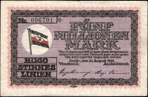 5 Million Mark 1923 - Series: 006701 - Germany / Berlin - VF - #D45 - Picture 1 of 4