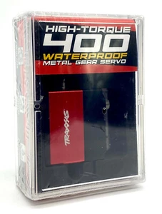 Adatto per Traxxas High-Torque 400 rosso impermeabile metallo ingranaggio servo Slash Rustler - Foto 1 di 2