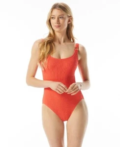 Michael Kors Womens Decadent Texture U neck One Piece Swimsuit Size 6 11043 - Picture 1 of 2