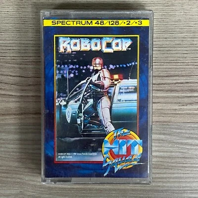 Non Testé Robocop Sinclair Zx Spectrum Ordinateur Jeu Cassette 1987 le Hit Squad - Photo 1/4