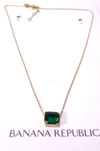 Nuevo con etiquetas Collar colgante de piedras preciosas esmeralda Banana Republic nuevo con etiquetas 58 - Imagen 1 de 6