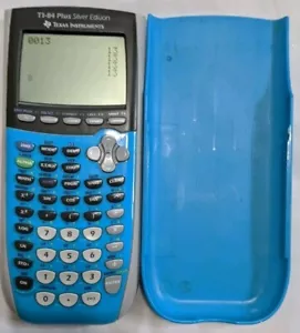 Texas Instruments TI-84 Plus Silver Edition Graphing Calculator - Blue - Picture 1 of 3