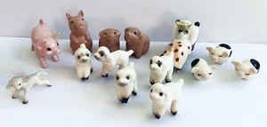 14 Belén miniatura Hagen Renaker de colección cordero cerdo pequeño vivero rimas lobo en cama - Imagen 1 de 21