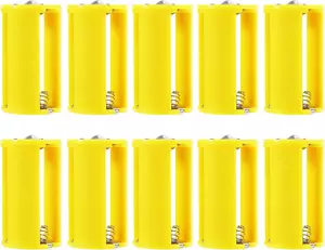 DIANN 10Pcs 3 AA to D Battery Converter AA to D Battery Adapters Holder 1.5V - Picture 1 of 12