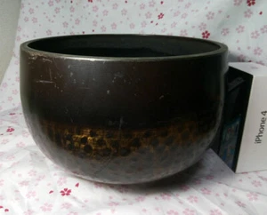 HUGE 9.291" Japanese Vintage Buddhist Copper Bell Machine-pounded Forged HG010 - Picture 1 of 6