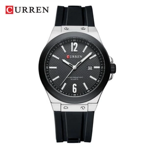 CURREN Men Silicone Wristwatch Military Sport Watches Male Business Watch Gifts - Picture 1 of 27