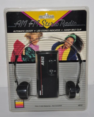 Auriculares de radio estéreo Gemini AS12 Am/FM nuevos en caja vintage 1989 Foto 1 de 4