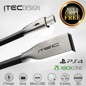 1M Long USB Charging Charger + Play Cable Lead PS4 & XBOX ONE Controller - Picture 1 of 12