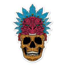 Tribal Mayan Incan Skull Sticker
