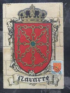 1954 France Postcard First Day Cover Maxi Card Navarre to Marseille FDC - Picture 1 of 2