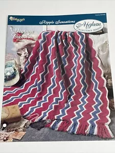 Vintage Cameo Afghan Ripple Sensations Crochet Pattern Needlecraft Shop - Picture 1 of 5