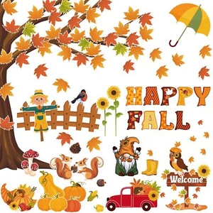 112PCS Fall Classroom Bulletin Board Decorations Pumpkin Sunflower Learning Set - Picture 1 of 7