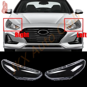 Marco de lente de faros delanteros derecho + izquierdo + pegamento de sellado q para Hyundai Sonata 2018-2019 - Imagen 1 de 11